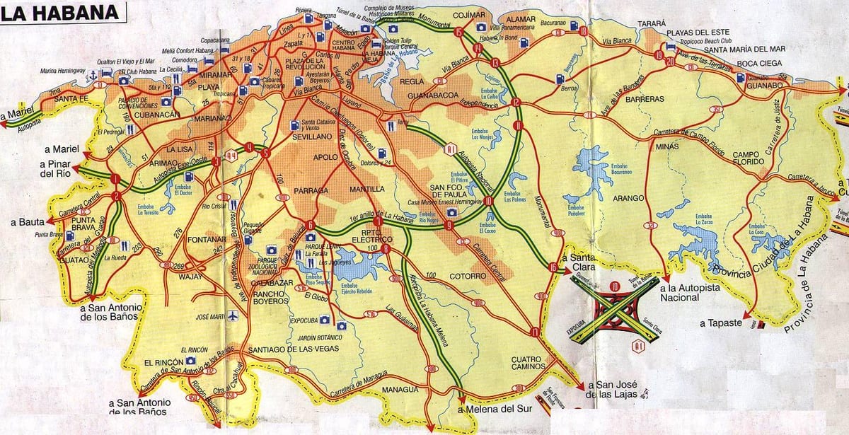 la Habana ಕ್ಯೂಬಾ ನಕ್ಷೆ